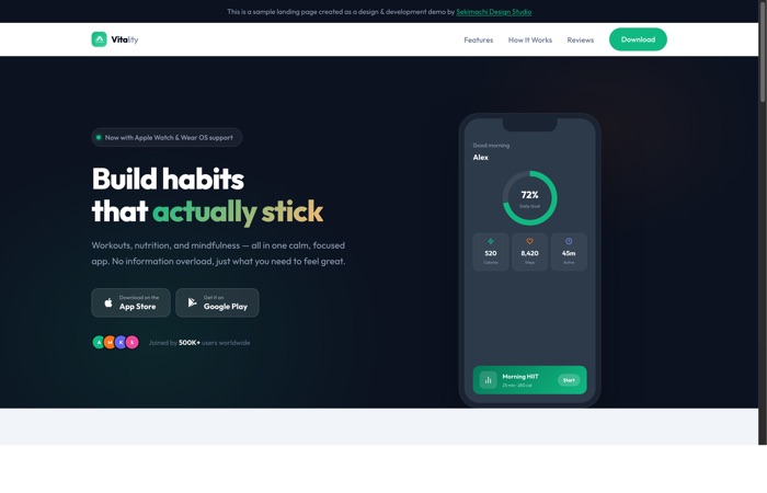 Vitality Fitness screenshot
